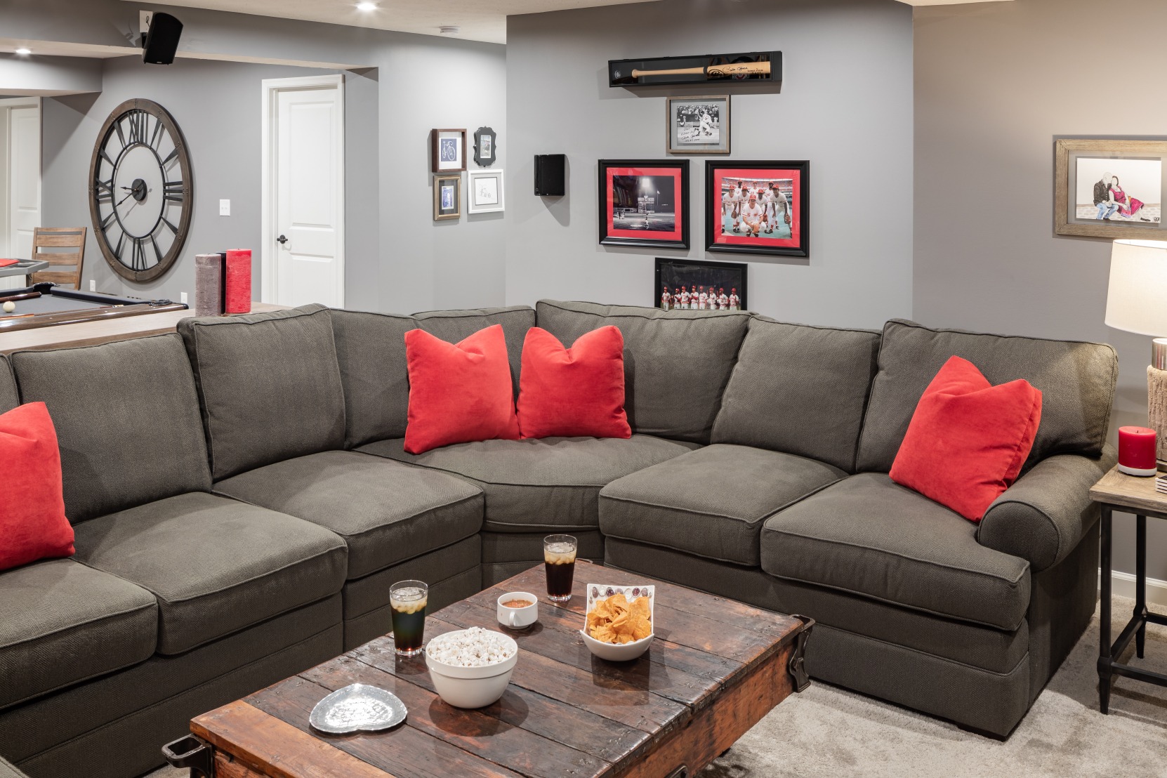 Basement TV Room - Sectional Sofa