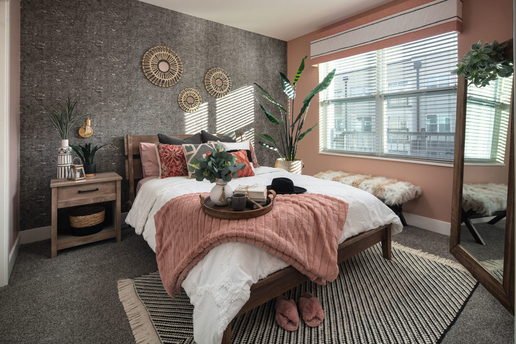 Bedroom with Japandi Design Elements