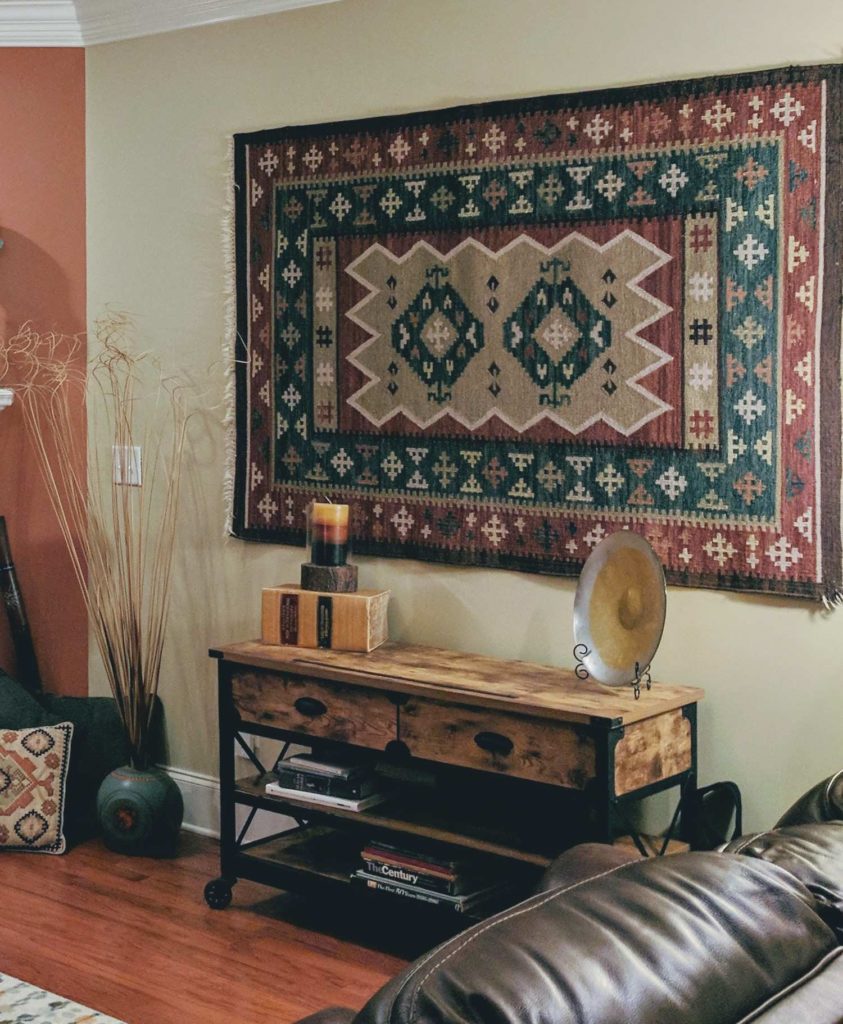 Living Room with Southwestern Influence