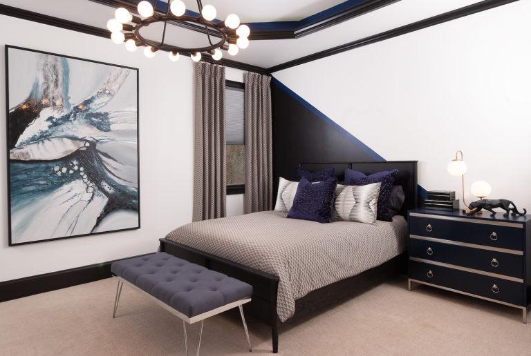 black modern bedroom